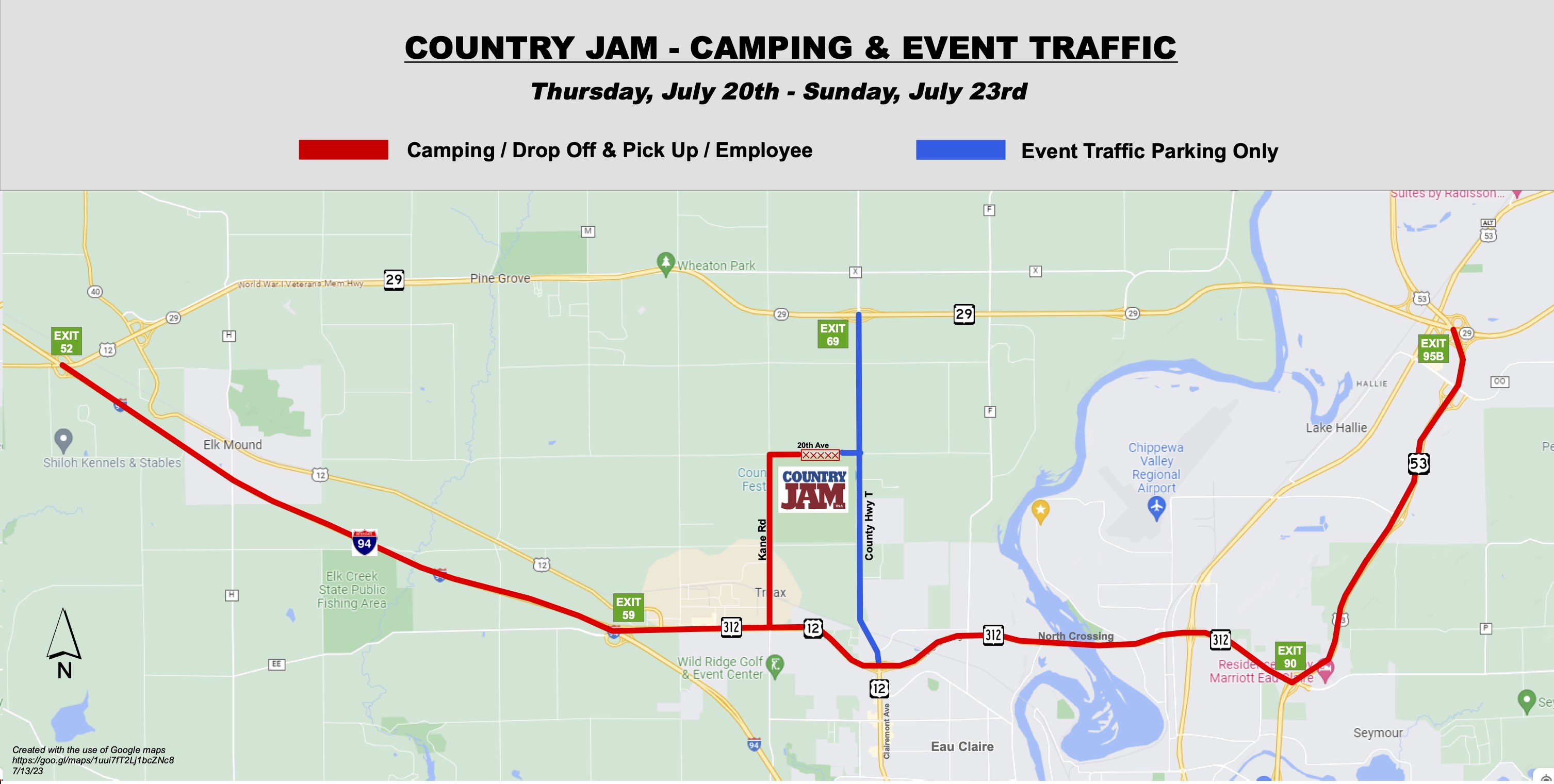 Campground Arrival Map